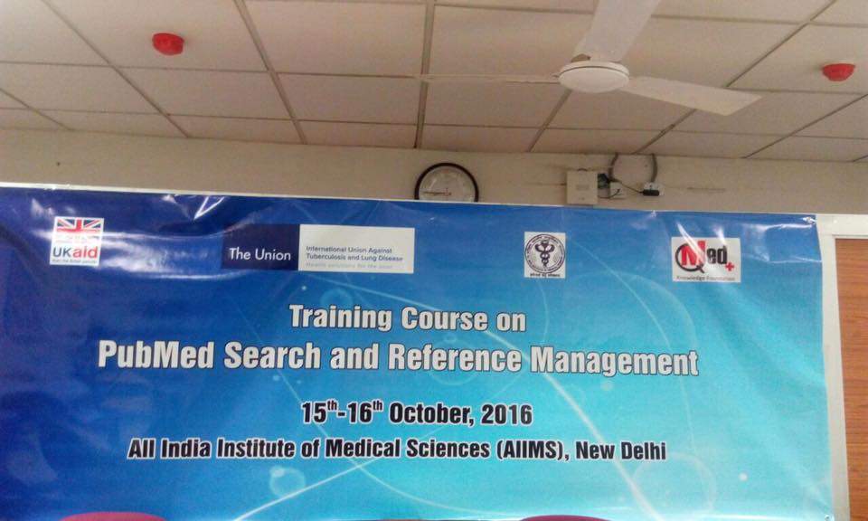 Short Course on PubMed and Reference Management by ‘The Union’ (International Union Against Tuberculosis and Lung Diseases), in collaboration with QMed – a ToT initiative