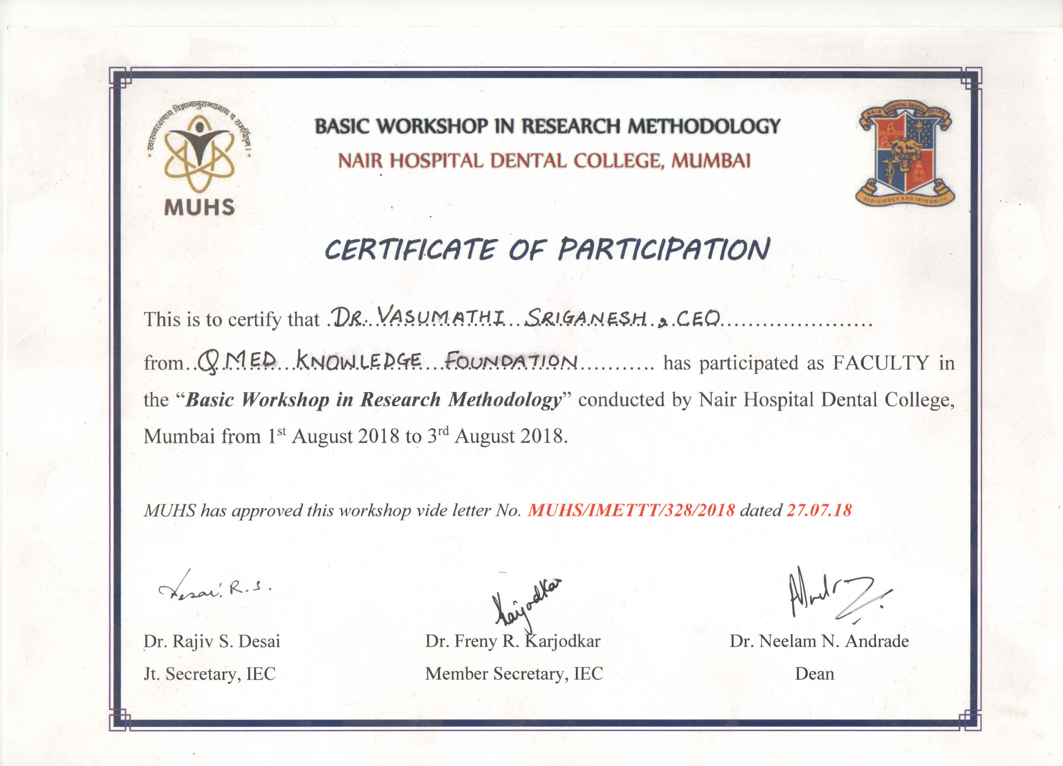Nair Hospital Dental College-Lecture