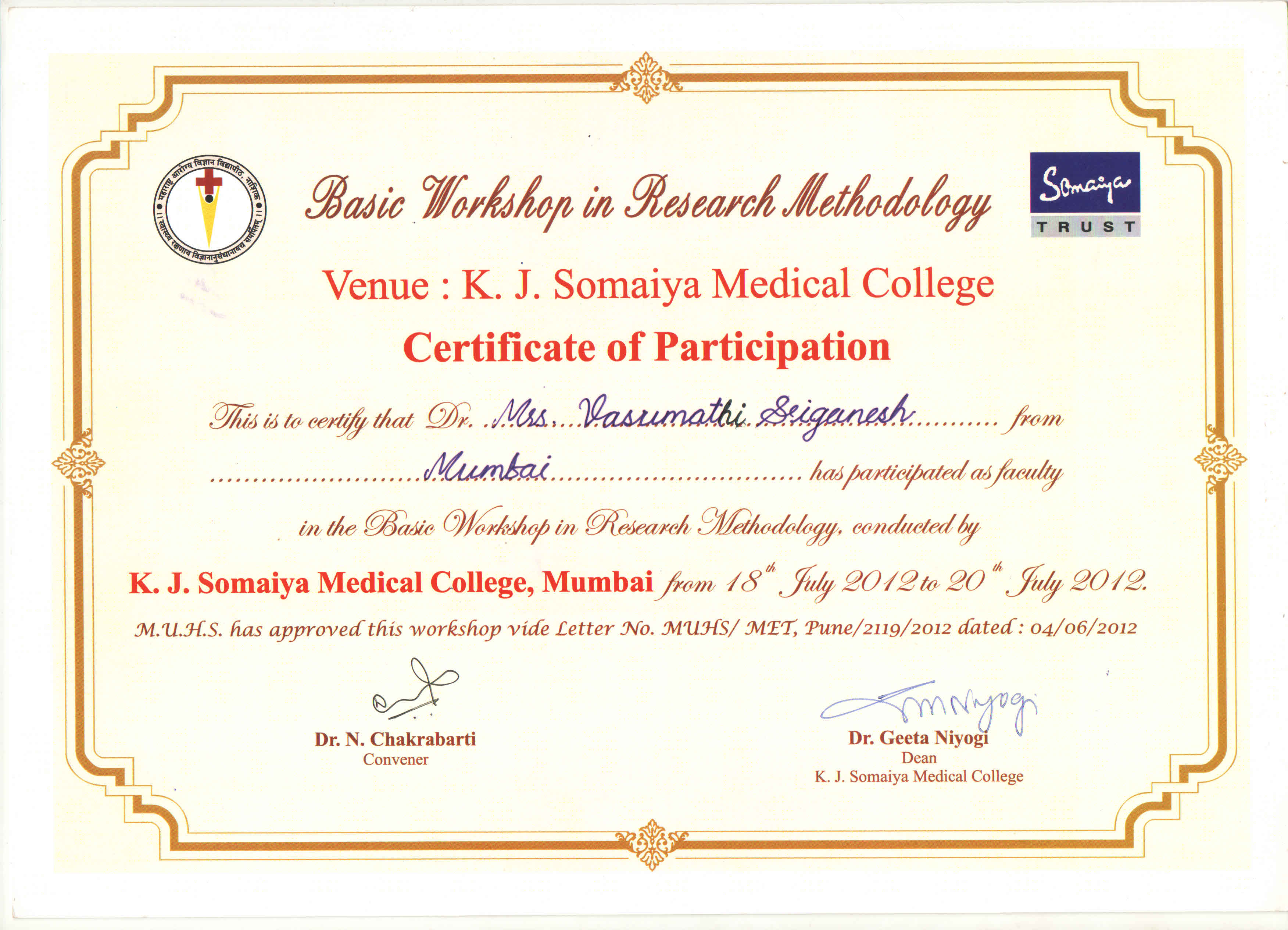 KJ Somaiya Medical College-Lecture