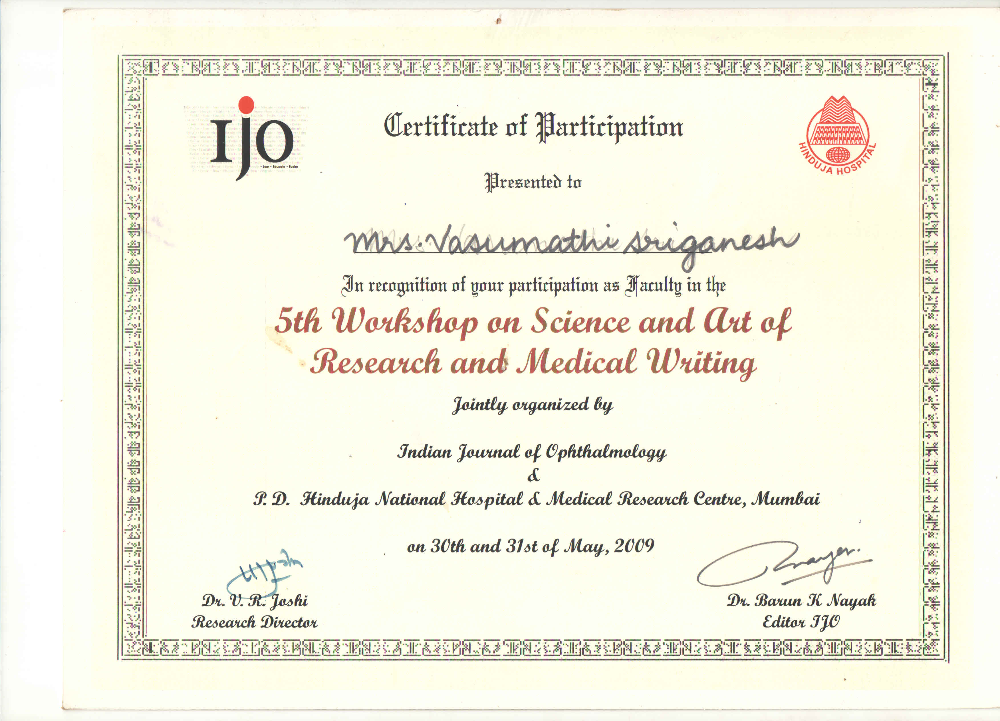 Indian Journal of Ophthalmology (IJO)-Lecture