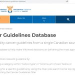 cancer guidelines database