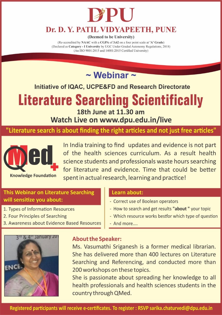 DY Patil Vidyapeeth-Lecture-Webinar