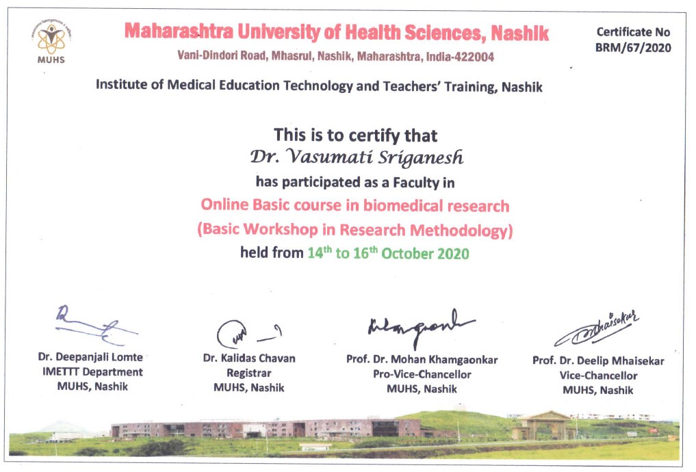 Maharashtra University of Health Sciences-Webinar