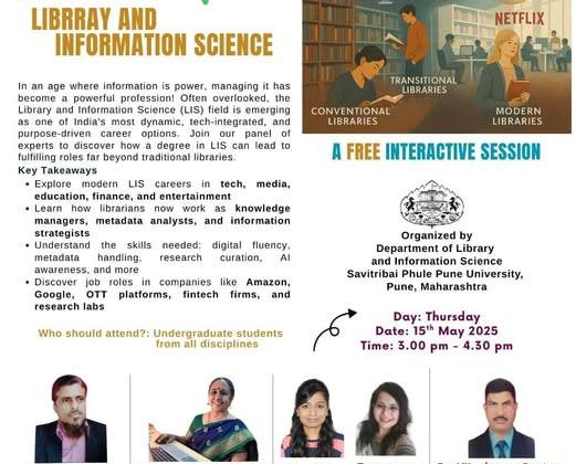 May 19, 2025: Our Founder gives a talk about Library and Information Sciences as a Career