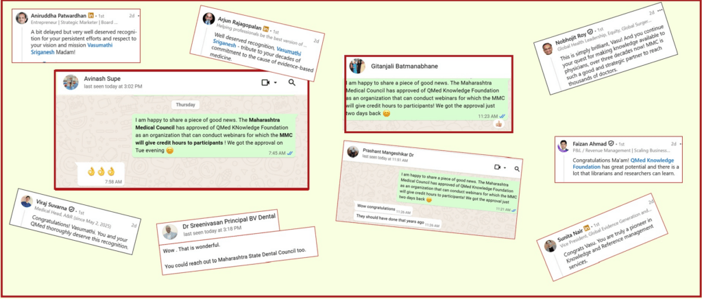 Feedback received for MMC Accredits QMed  Webinars