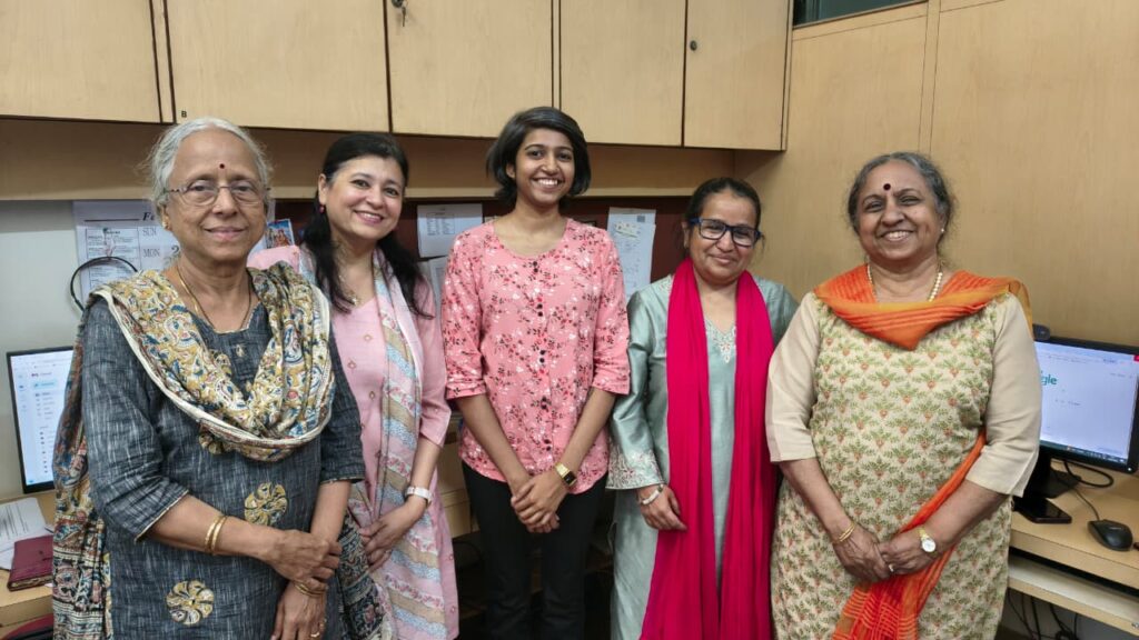 Internship at QMed Knowledge Foundation: With the QMed team - Ms Jayanthi, Ms Dipti, Ms Fatima and Ms Vasumathi